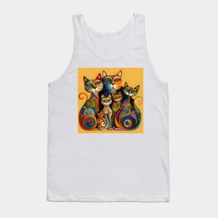 Psychedelic Cats Tank Top